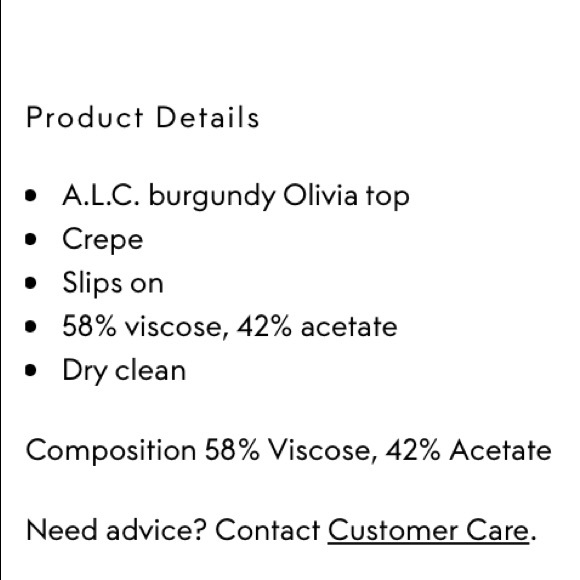 NWT A.L.C. Olivia cold shoulder top size: 2 - Picture 4 of 4